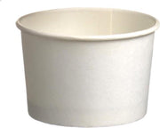 Kartonnen IJsbekers Wit Klein 130ml/4oz - 1.000 stuks.