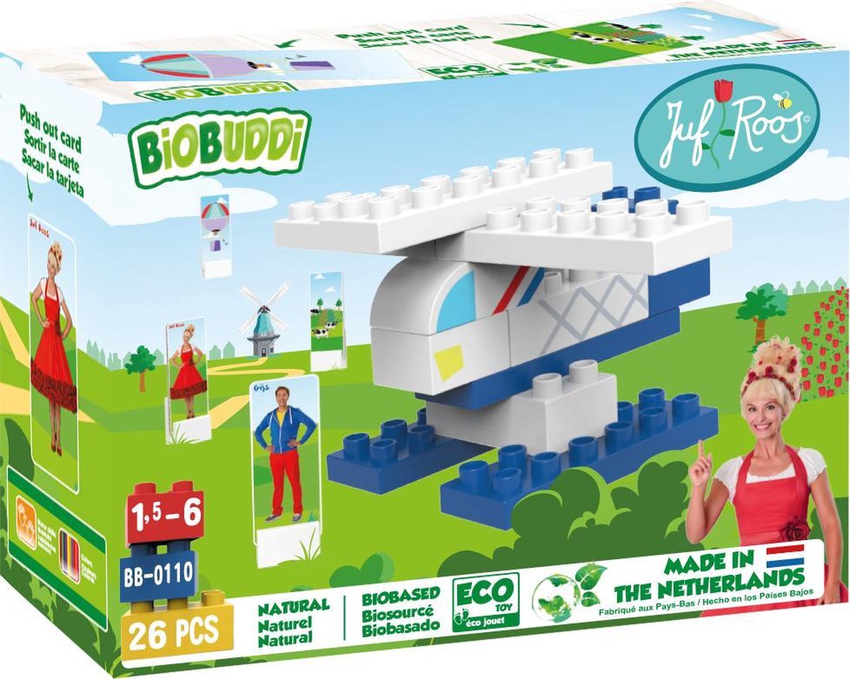 BiOBUDDi Juf Roos Helikopter - 26 delig