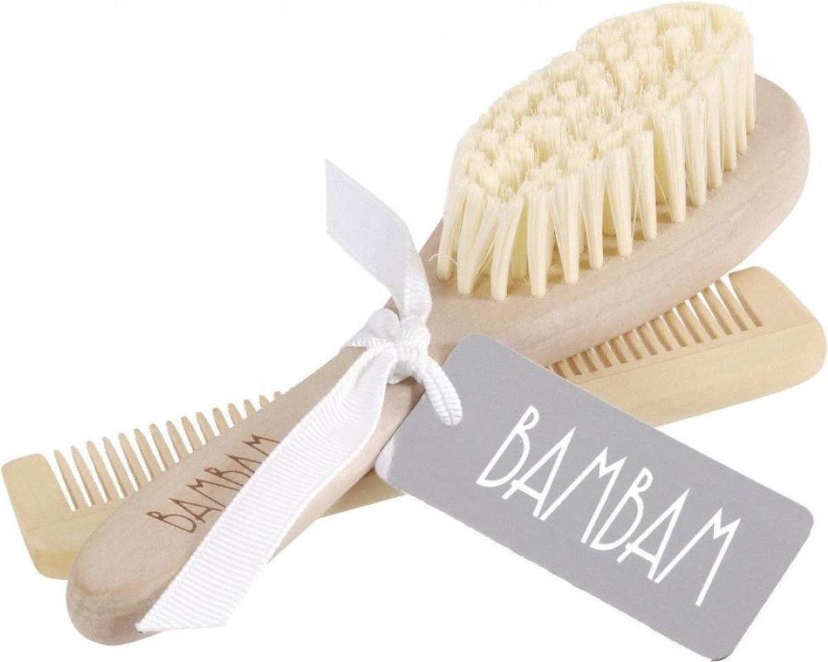 BamBam Houten Borstel en Kam - 2-delige verzorgingsset