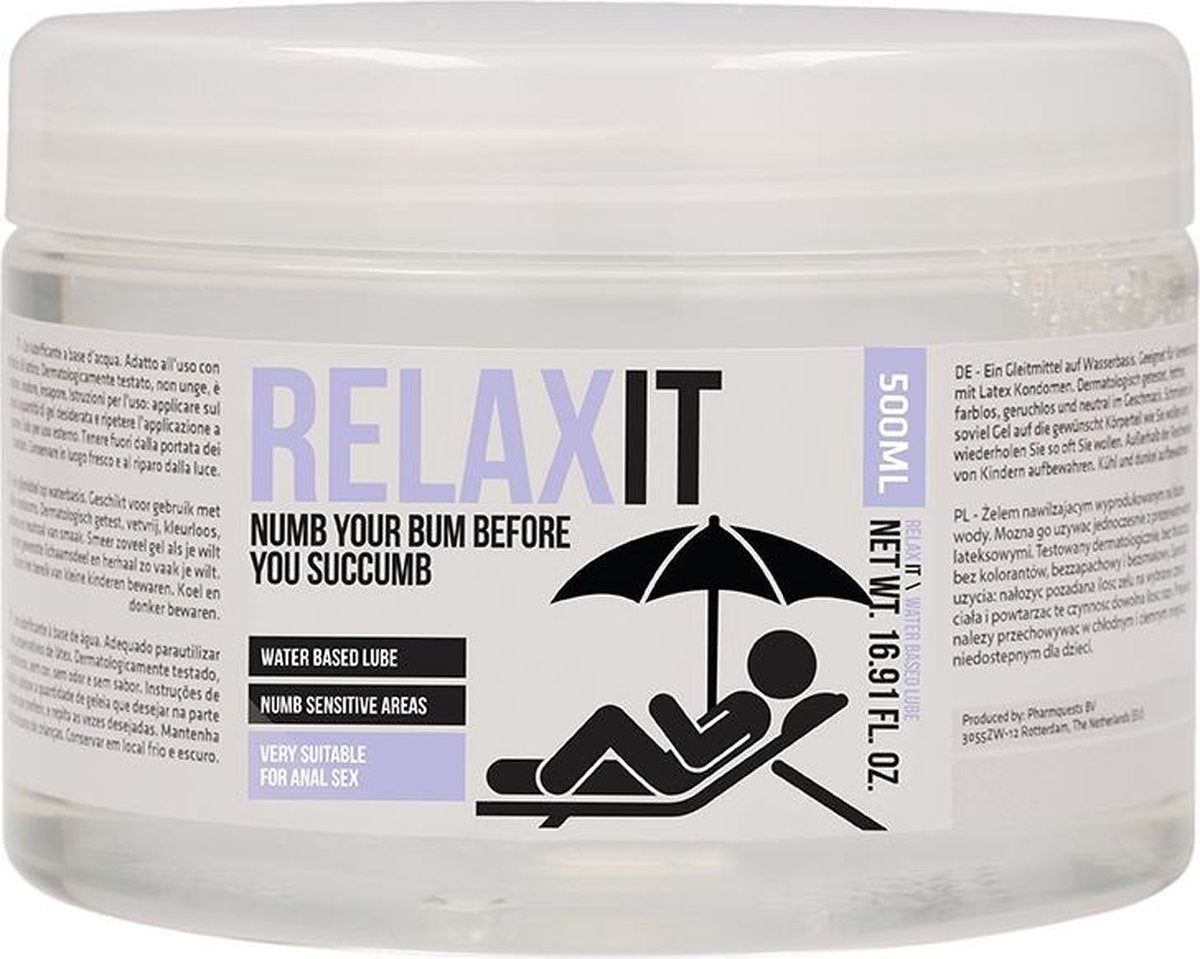 Relax It - Numb Your Bum Before You Succumb - 500 ml - Lubricants -