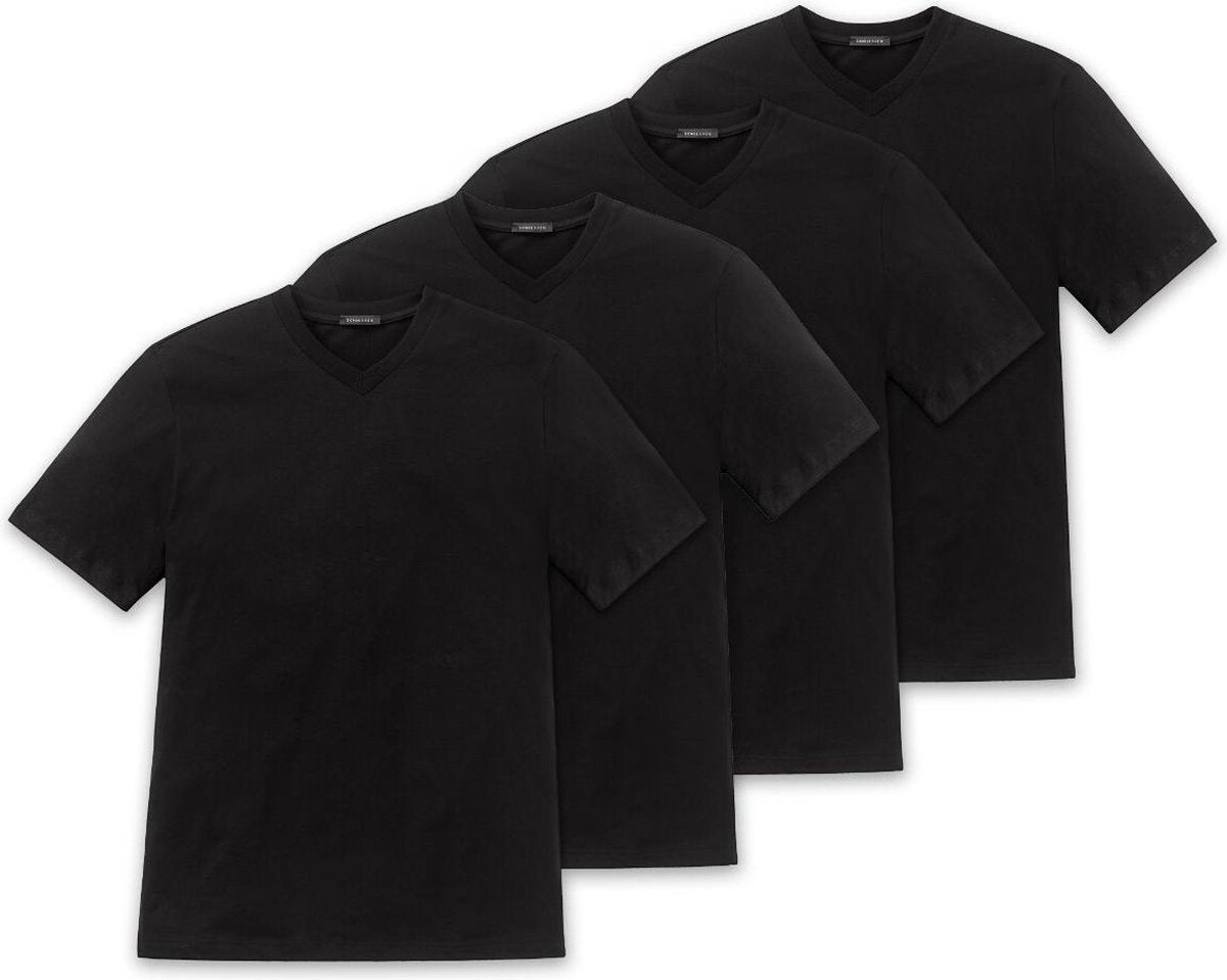 Schiesser t-shirt V-hals 4 pack American