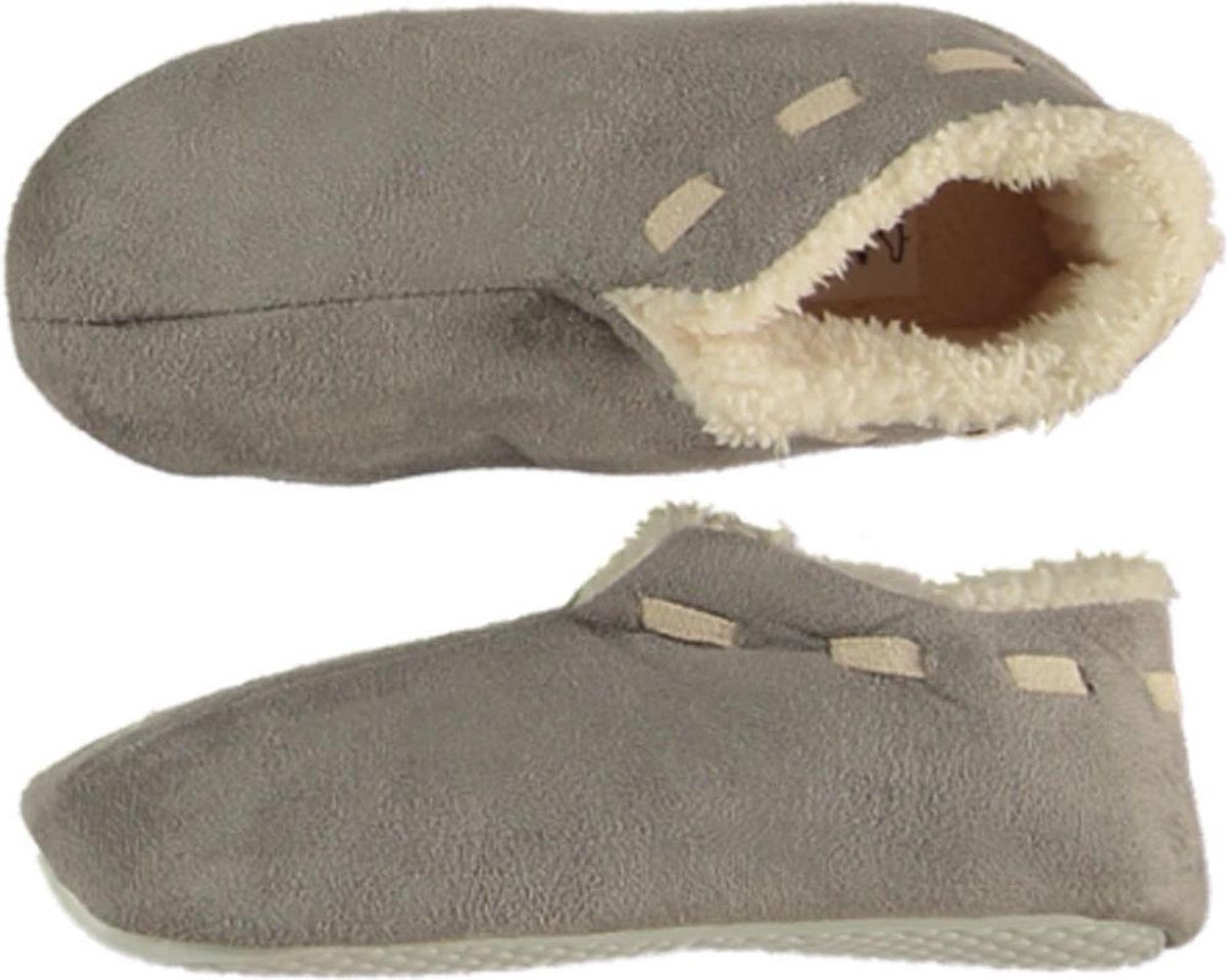 Grijze Spaanse pantoffels/sloffen voor jongens/meisjes - Huissloffen voor kinderen - Kinder pantoffel/slof 33-34