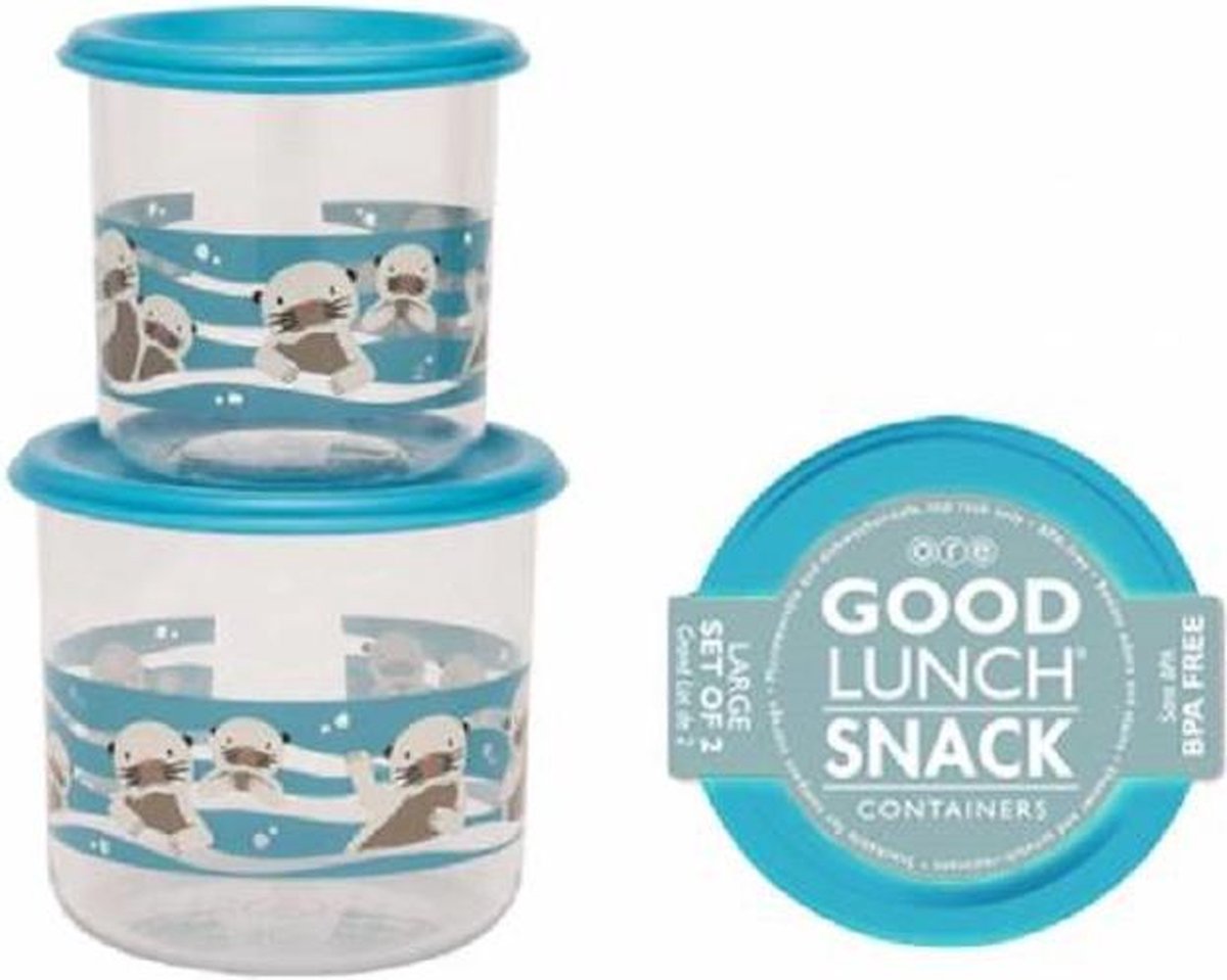 Sugarbooger - Set van 2 Snackdoosjes Large - Baby Otter