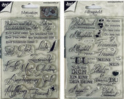 Clear stempel Set / Stempels  Spreuken Duits - Motivation  en  Alltagsheld 10x15cm