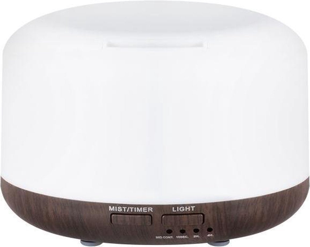 ACTIVE Aroma Diffuser Luchtbevochtiger Spa 01 Donker Hout 300ml + Timer