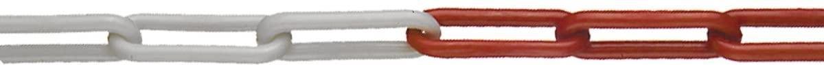 pewag 14286 signaalketting PE rood / wit 10 mm