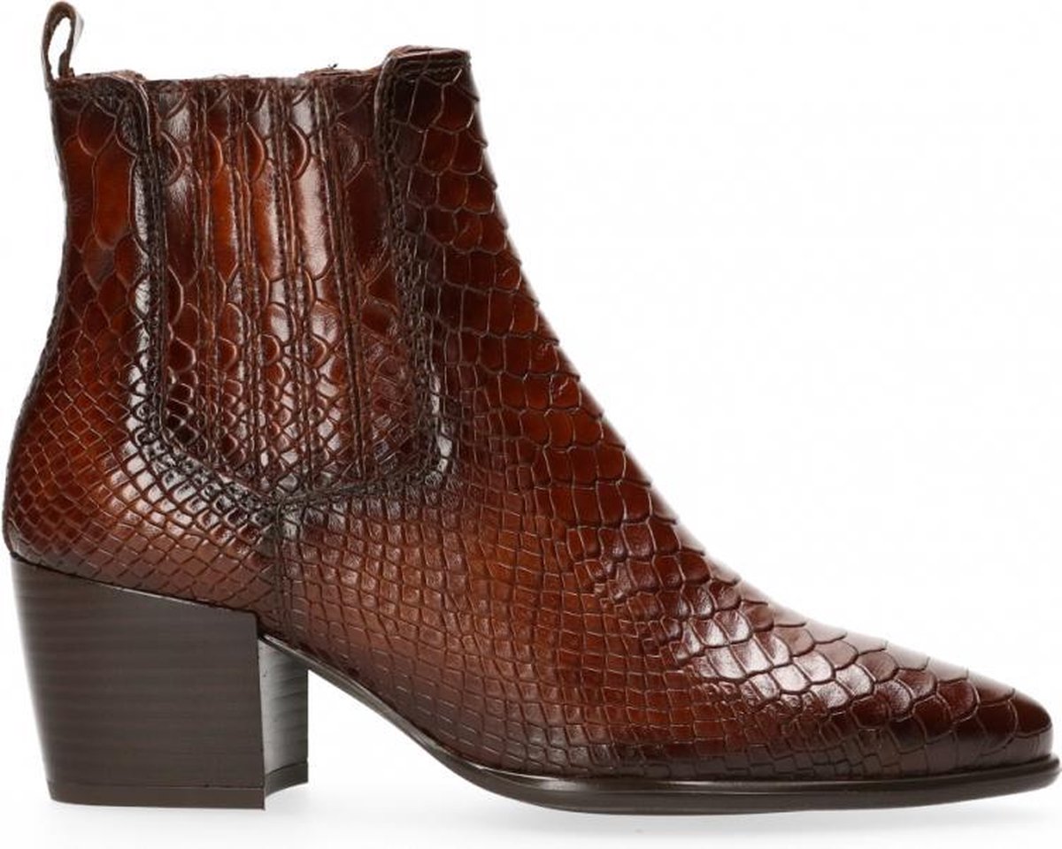 Van Dalen  - Chelsea Laarsje Met Hak Leer - Womens - Brown - 37