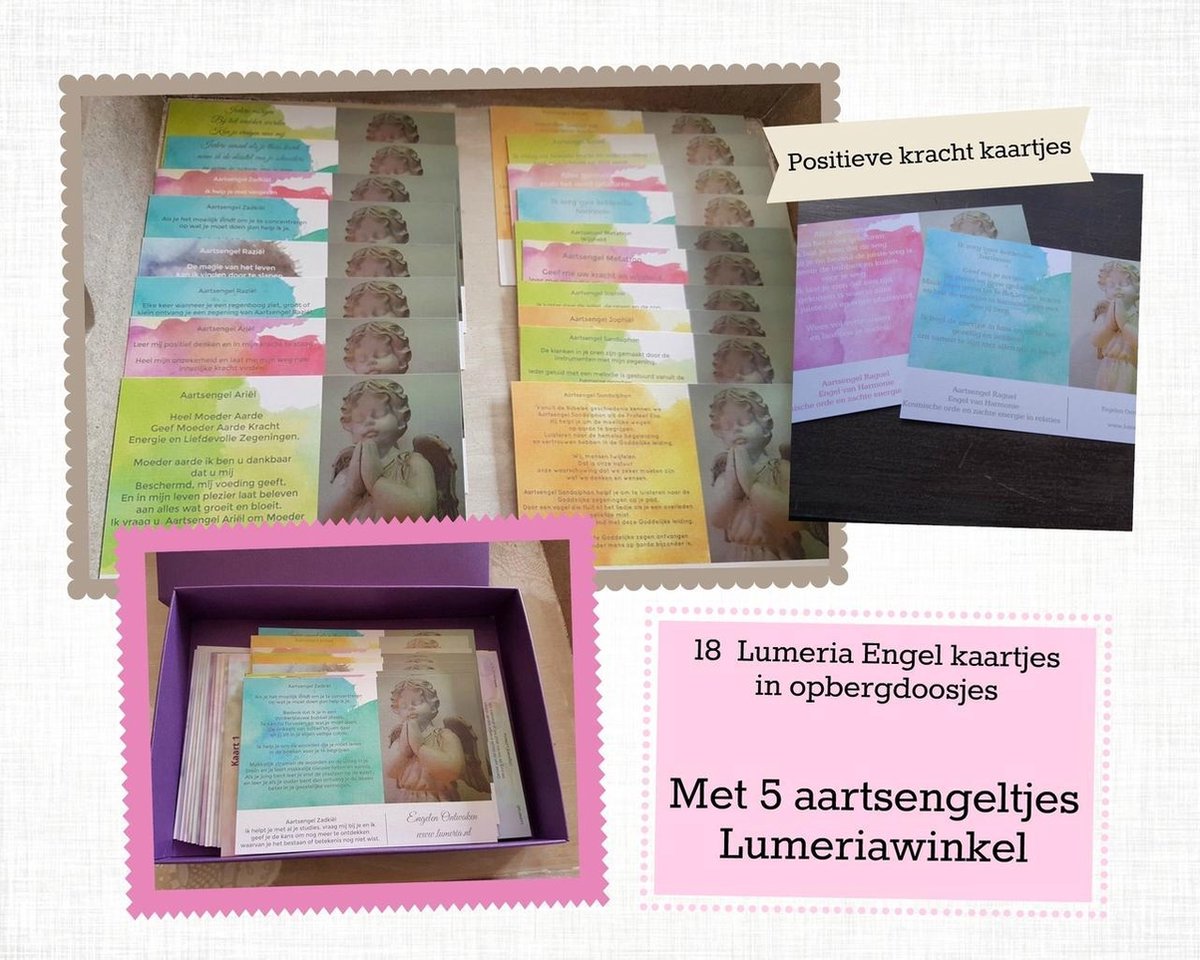 Doosje Lumeria Engel Affirmatie kaartjes met aartsengel bedels