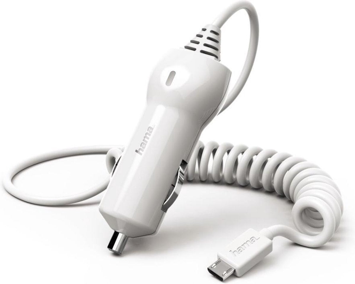 Hama Auto-oplader Micro-USB 2.4 A Wit
