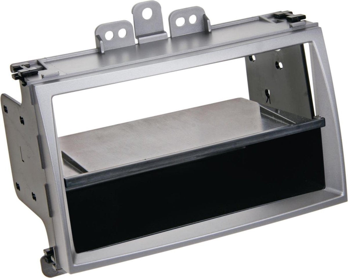 2-DIN Paneel Hyundai i20 met Pocket 2009-2012 Kleur: Zilver