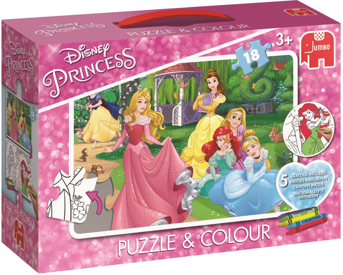 Princess Puzzle &Colour Medium