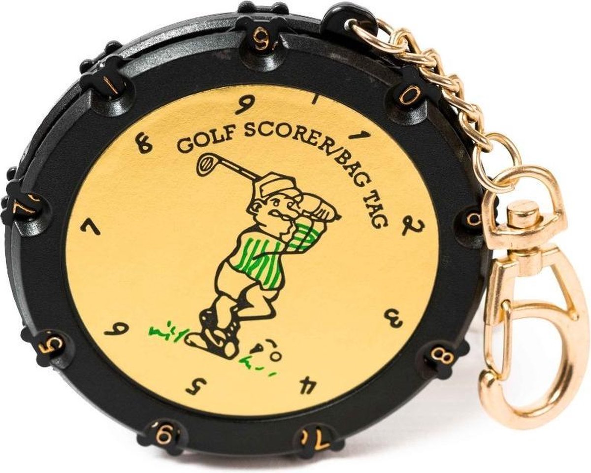 Firsttee 18 holes Scoreteller - INCLUSIEF OPHANGHAAK - Rond en compact - Slagenteller - Teller - Handteller - Counter strike - Golf sport - Golf accessoires - Golftrainingsmateriaal - Golf training - Scorebord - Scoreboard - Golftas - Cadeau