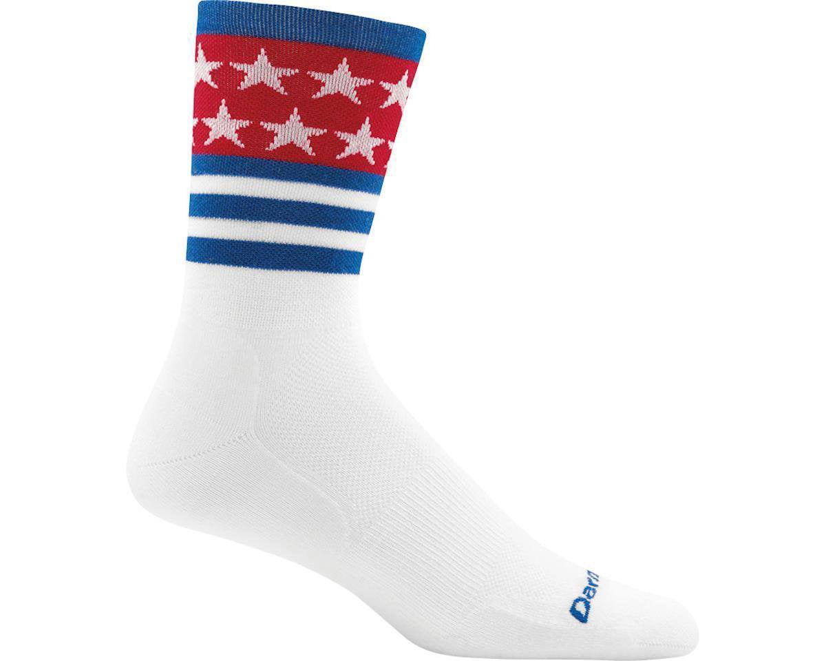 Darn Tough Stars And Stripes Micro Crew Ultra Light Sokken Wit