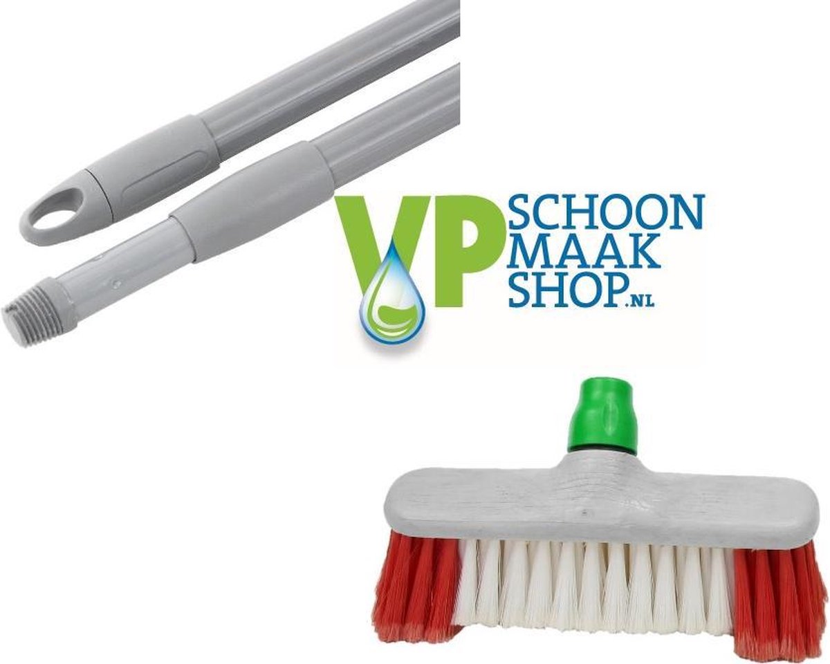 Schrobber met telescoop steel / luiwagen met telescoopsteel uitschuifbaar Schippers met baard