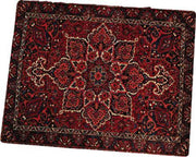 Muismat tapijt - perzisch - muismatten - 18 x 22 cm - mouse pad - mousepad - rood - zwart - wit