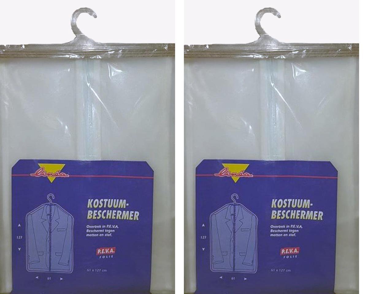 Kostuum Beschermer Linea - 2 Stuks - 61x127 cm - Transparant