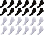sneakersokken 12 paar black&white maat 40-44