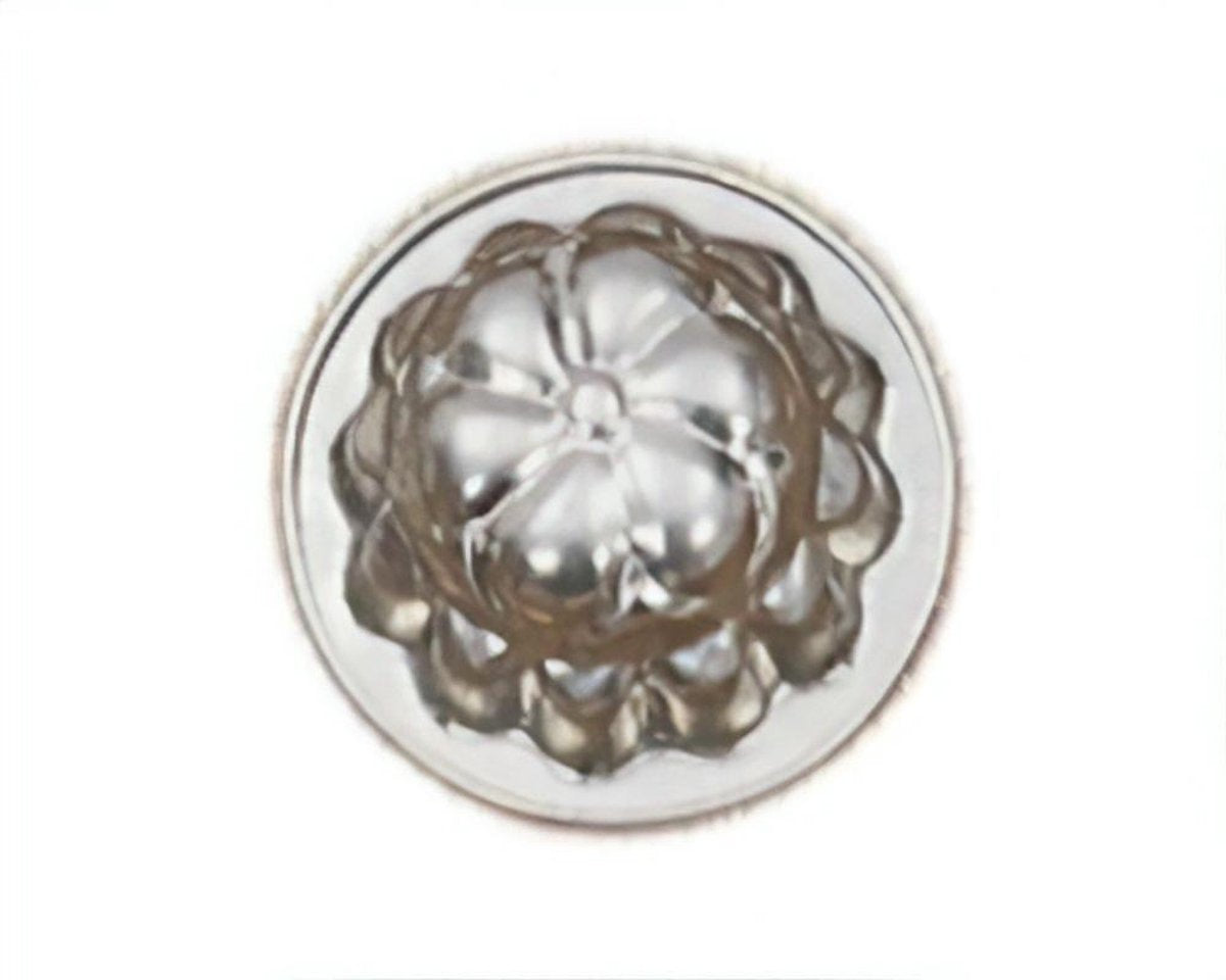 Glückskäfer Bloemetje Bakvorm 10 X 4 Cm Blank Staal