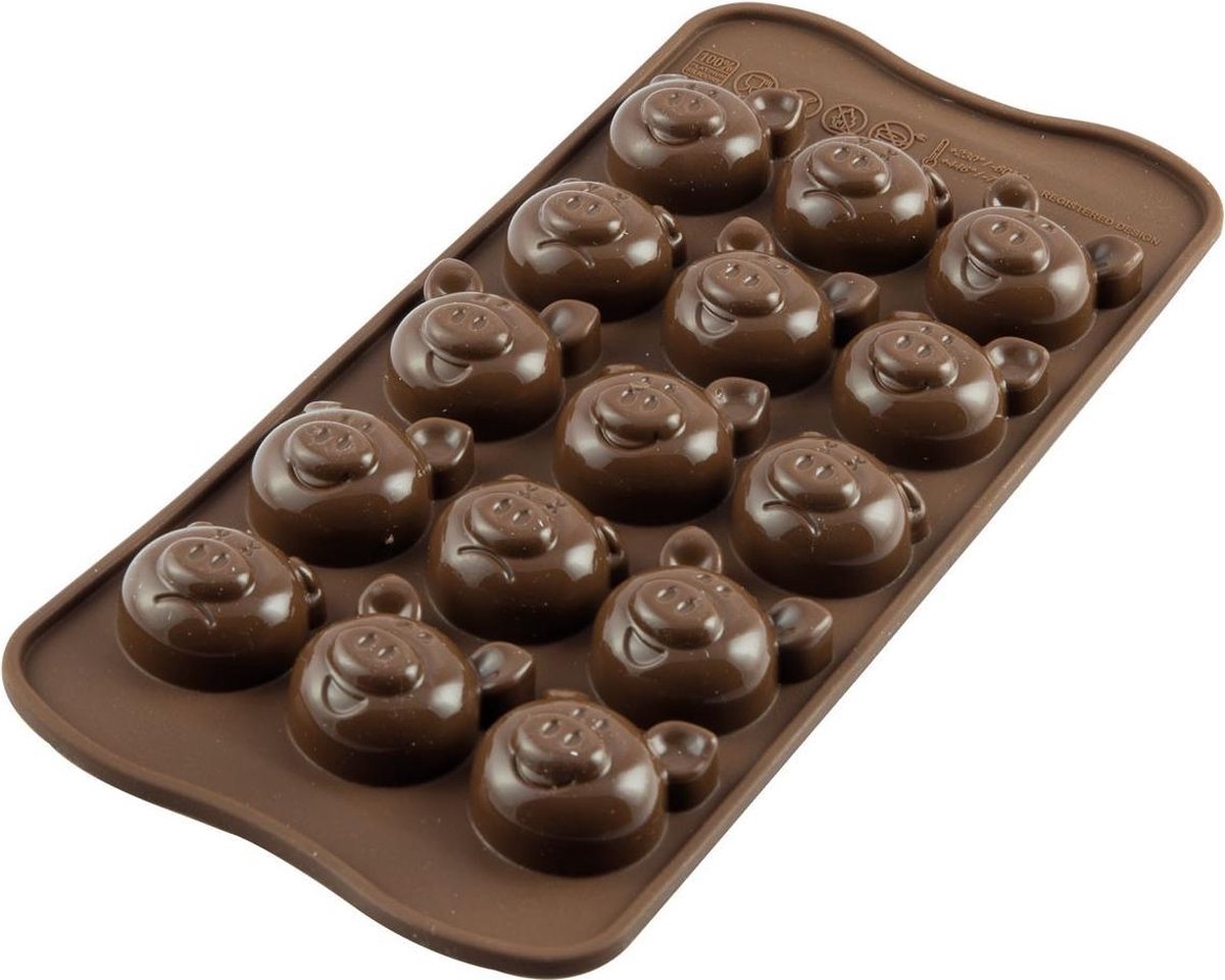 Silikomart Chocolade Mal Varkentjes