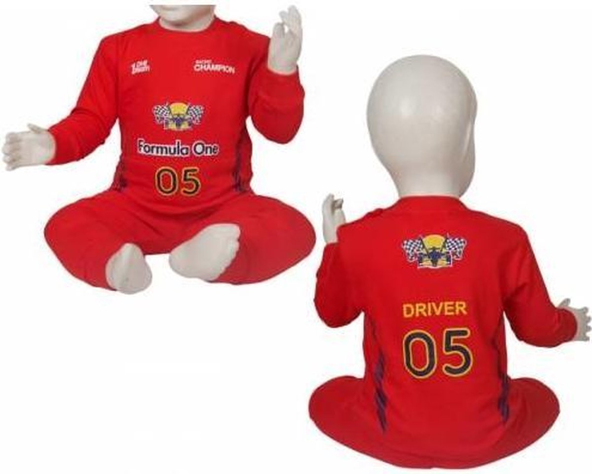 Fun2wear tricot baby/peuter pyjama Formula One  - 62  - Rood