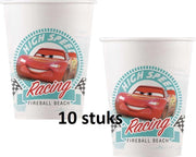 Disney Cars party bekers karton - 10 stuks
