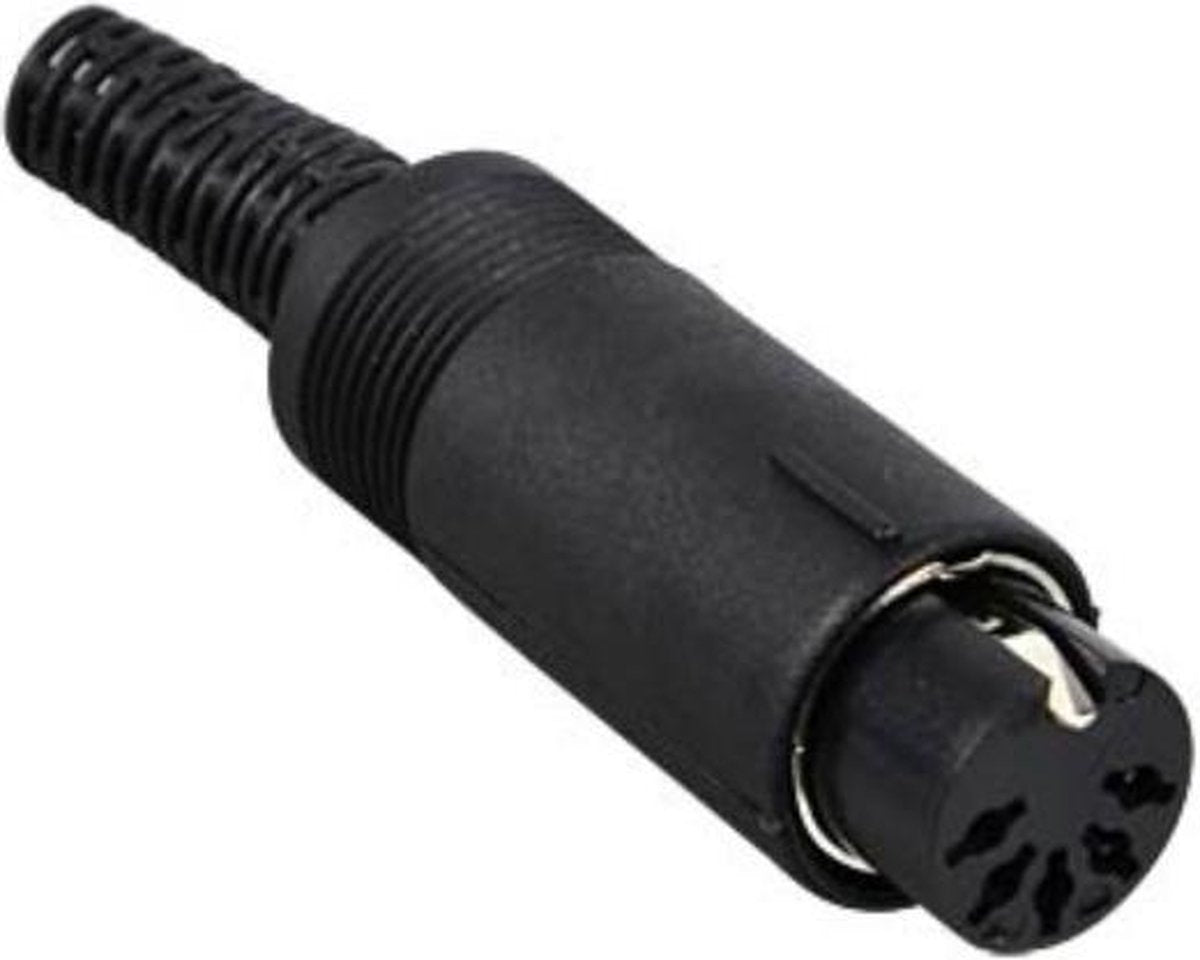 OKS DIN 5-pins 180° (v) connector / zwart