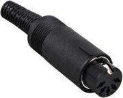 OKS DIN 5-pins 180° (v) connector / zwart
