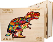 Wereld Dinosaurus - Houten Puzzel Volwassenen - Jigsaw puzzels - A4 formaat