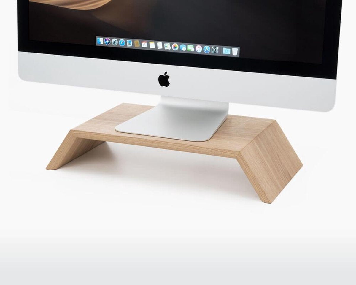 Oakywood Houten Monitorstand - standaard - Eikenhout