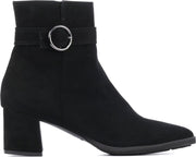 Brunate Vrouwen Suède  Enkellaarsjes / Laarzen / Damesschoenen 68222 - Zwart - maat 39.5