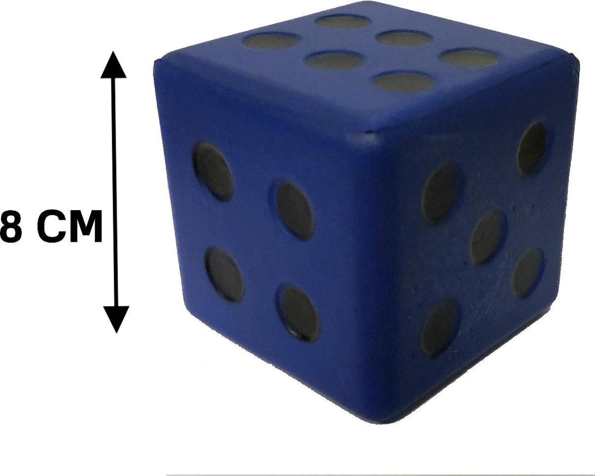 Dobbelsteen Coated Foam 8 CM BLAUW