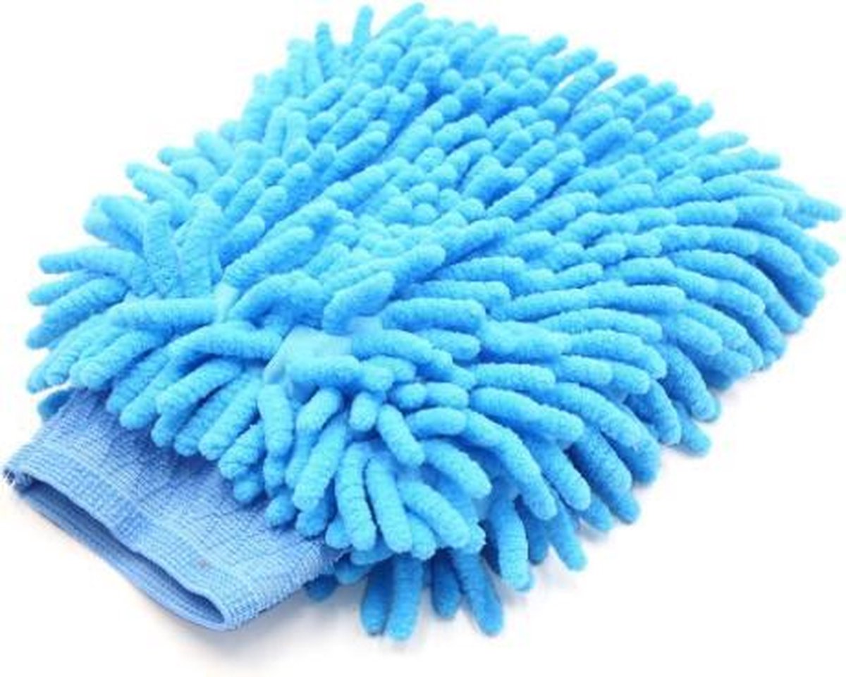 One-size Microvezel Schoonmaak Handschoenen - Dubbelzijdig Met Franjes en Gladde Kant - Auto Washandschoen - Huishoud Handschoen
