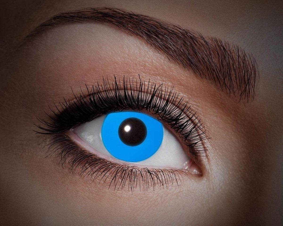 Partychimp Contactlenzen Flash Siliconen Blauw 2 Stuks