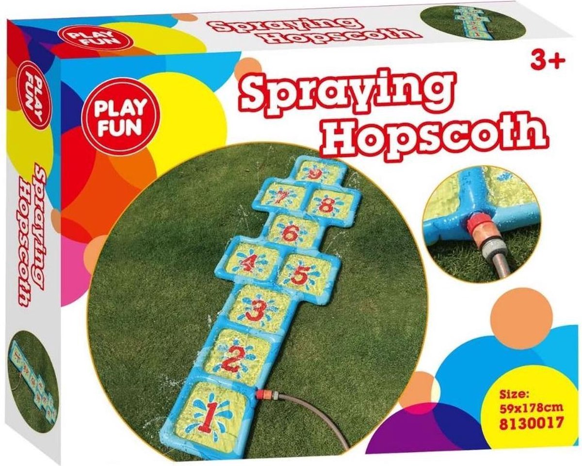 Playfun Opblaasbare Hinkelmat Blauw 178 X 59 Cm