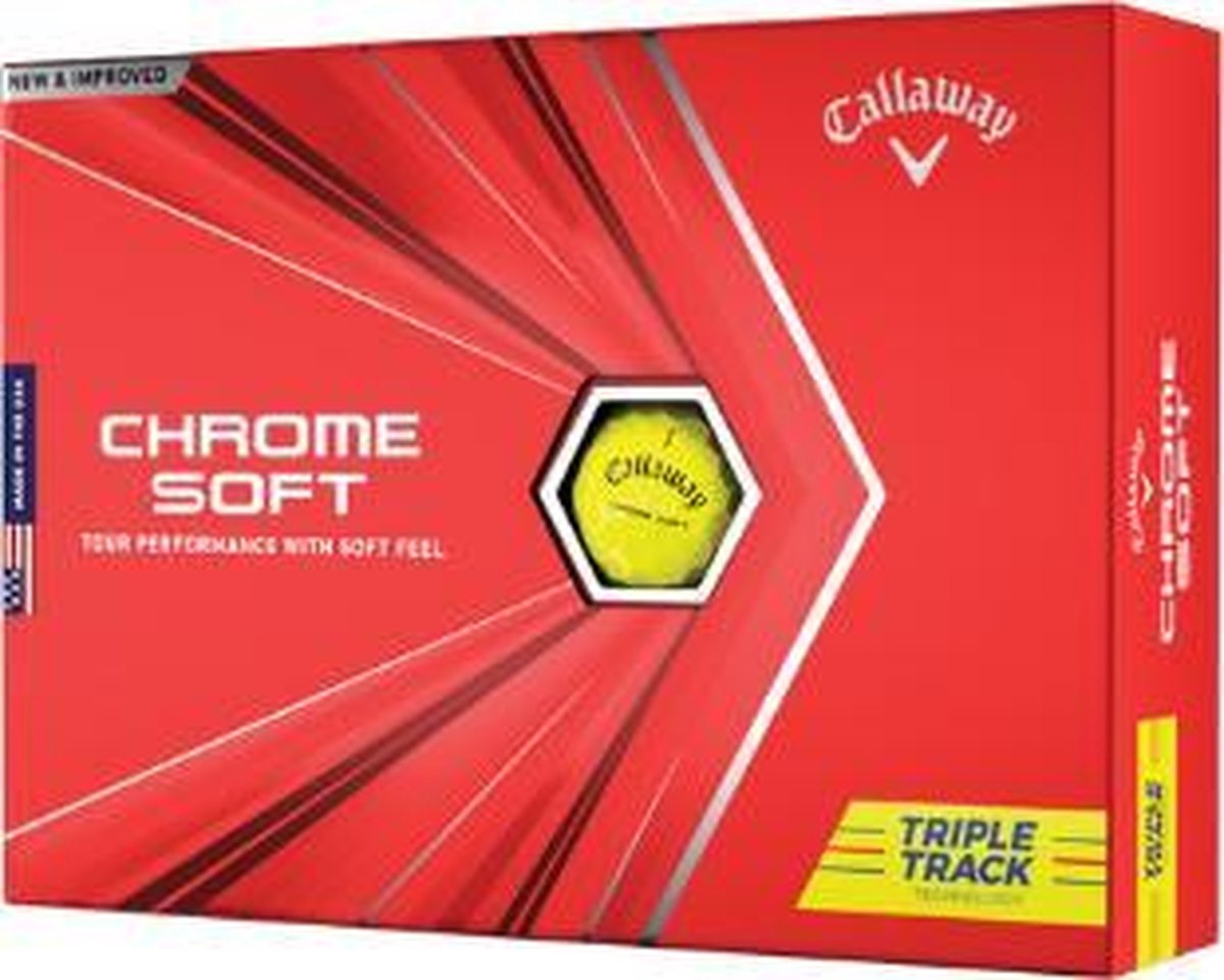 CALLAWAY CHROME SOFT TRIPLE TRACK 12-PACK Yellow