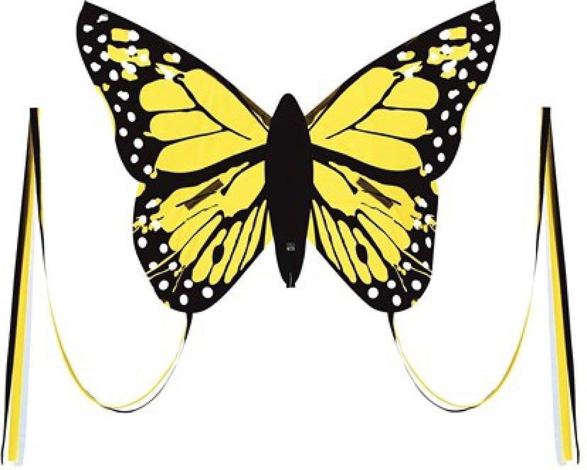 Wolkenstürmer Vlieger Bella Butterfly Junior 80 Cm Geel 4-delig