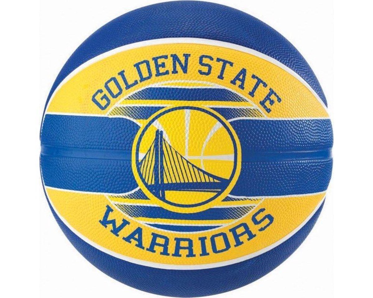 Spalding Golden State Warriors Outdoor - Basketbal - Geel/Blauw - Maat 7
