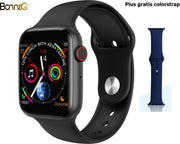 BonneQ - Stappenteller - Stappenteller horloge dames - Heren - Calorieënverbruik - Sportfuncties- Hartslagmeter – Ontvang inkomende berichten (social media) – Bellen- Slaaptracker- Inclusief usb oplaadstekker- Zwart