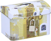 Spaarpot kistje 200 euro biljet 11 x 8 cm