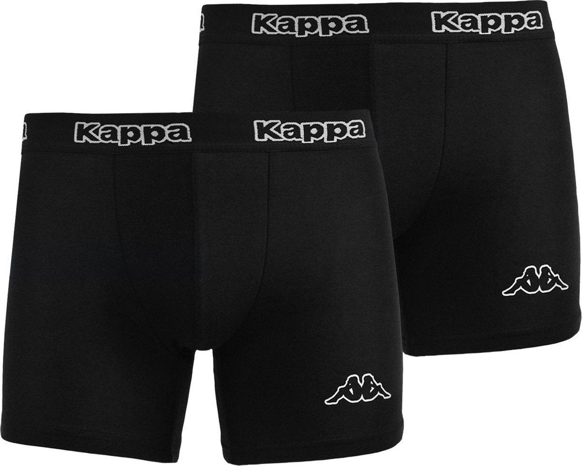 Kappa - Boxer 2 Pack - Zwart - Heren - maat  S