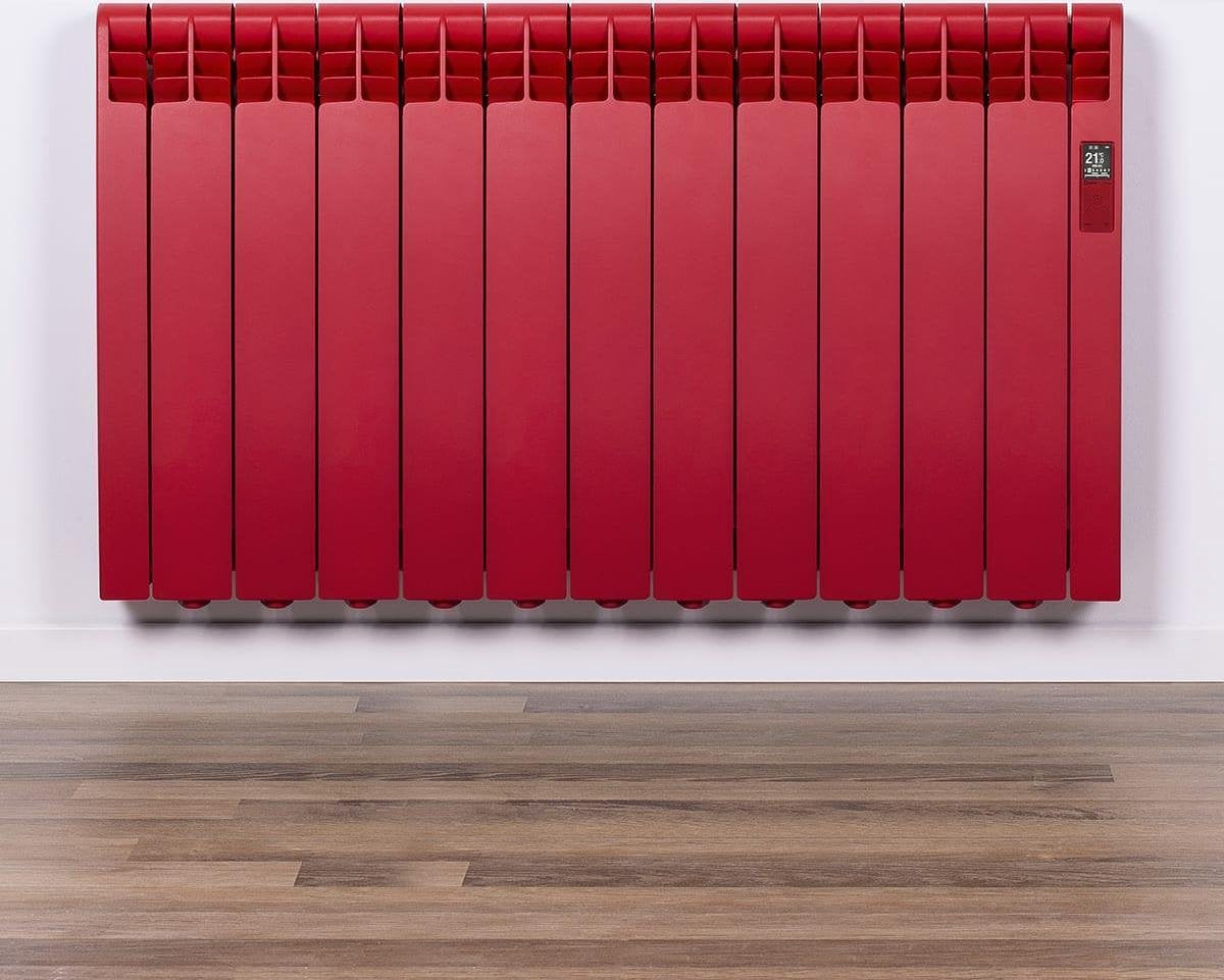 Elektrische Radiator Wifi Flame Red (RAL) - Smartcontrol via app - Energiebesparende functies - Laag verbruik - Realtime consumptie - 11 elementen - 1210 W - Zuinigste Radiator