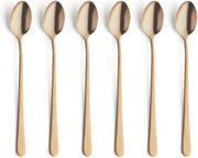 Amefa Vintage - Icetealepel - Goudkleurig -  RVS - (Set van 12) en Yourkitchen E-kookboek