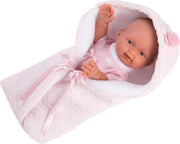 Llorens babypop meisje BEBITA SAQUITO ROSA 26cm