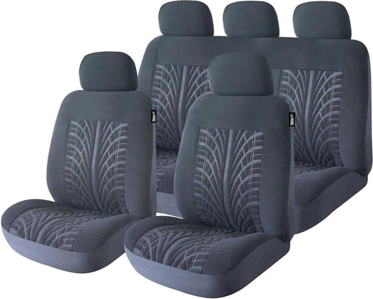 Car Plus Stoelhoezenset Road Master Uni Polyester Zwart 11-delig