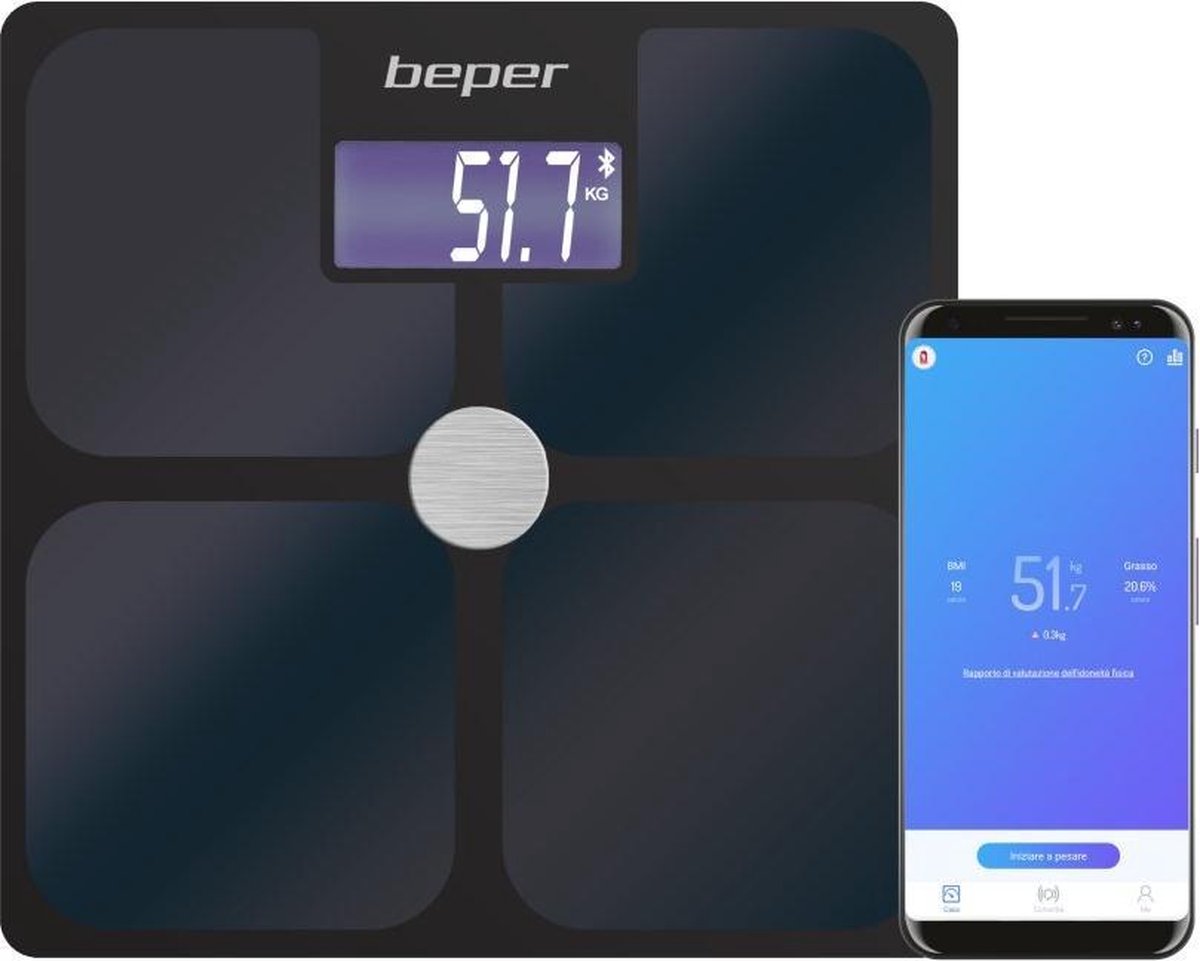 Beper P303BIP050- bio elektrische impedantie weegschaal met app