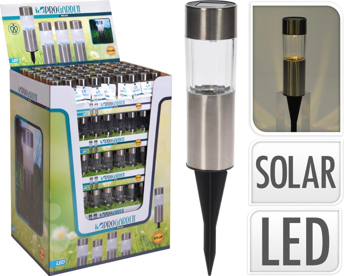 Solarlamp rvs dia 45mm