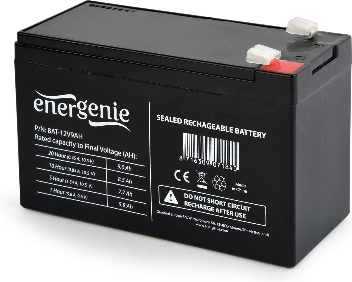 EnerGenie BAT-12V9AH - Batterij 12V