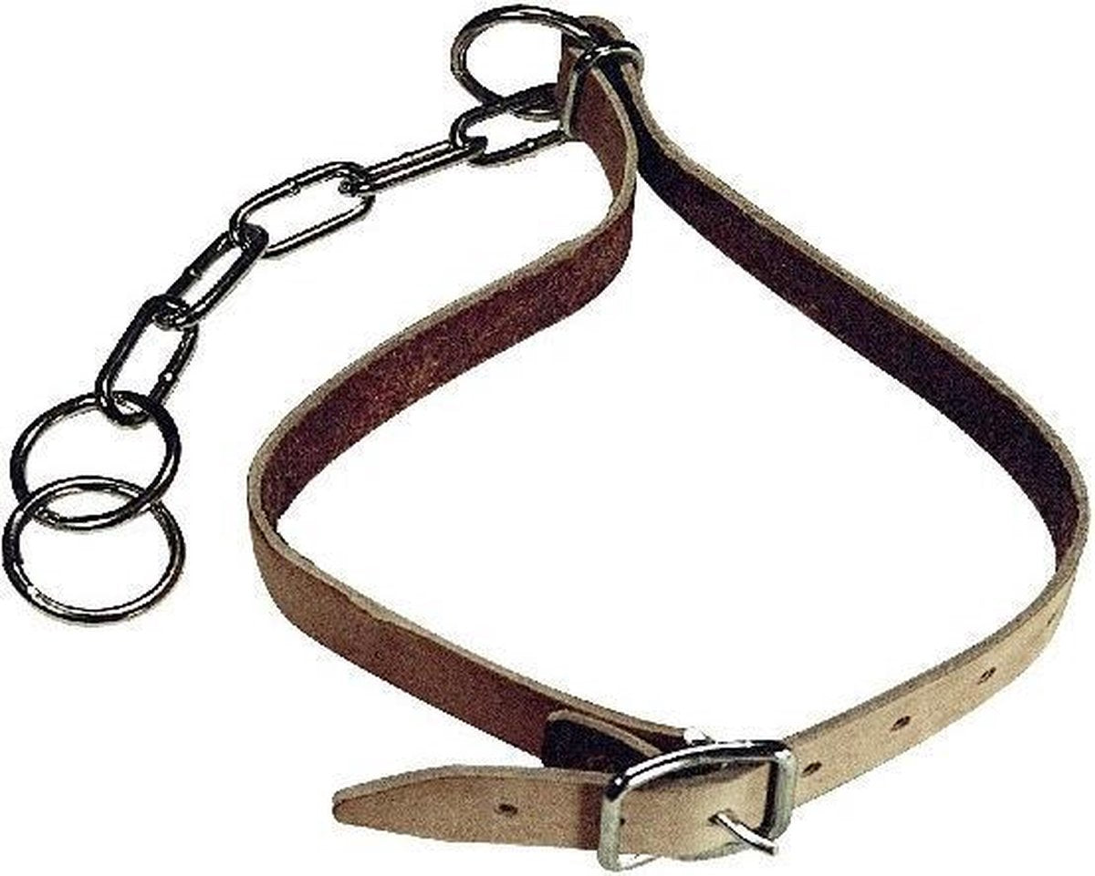 Kopriem leer + ketting