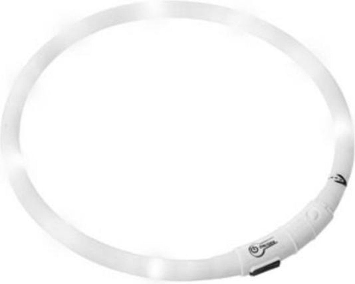 ABD-Led Honden Halsband - Wit - 20 tot 70 cm