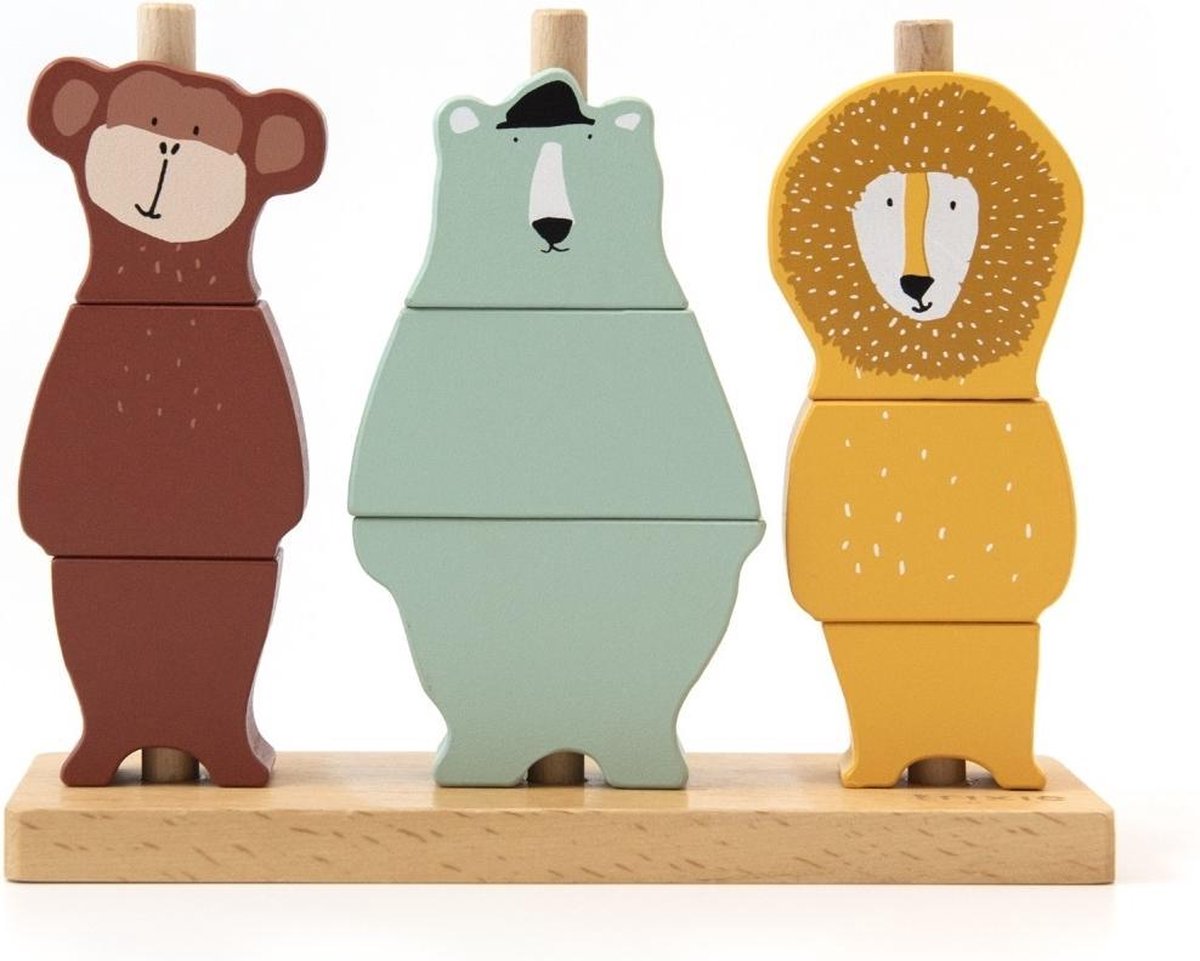 Trixie - Houten Dieren Puzzel Stapelaar